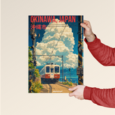 Okinawa Express – Coastal Train Poster